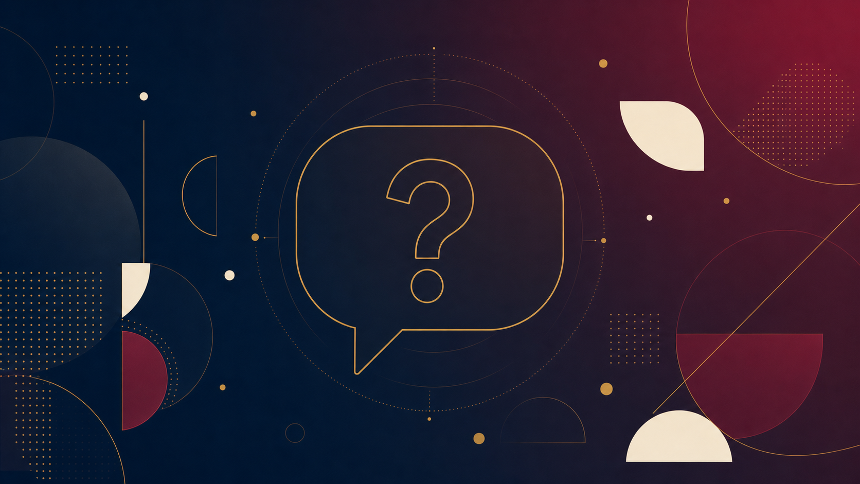 Abstract illustration representing frequently asked questions about identity verification
